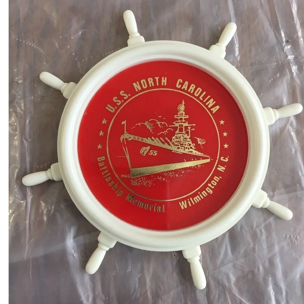 VTG 1965–1980 USS North Carolina Coaster‎ Set 6 Multicolor Nautical Coastal USA